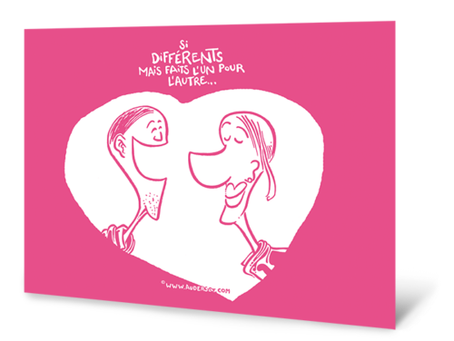 Carte postale "Si différents”