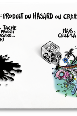 Tableau "Hasard ou création" 60X40X2