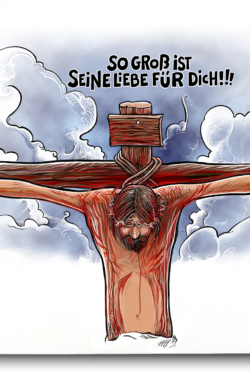 Tableau "So gross ist seine Liebe für dich" 90X60X2
