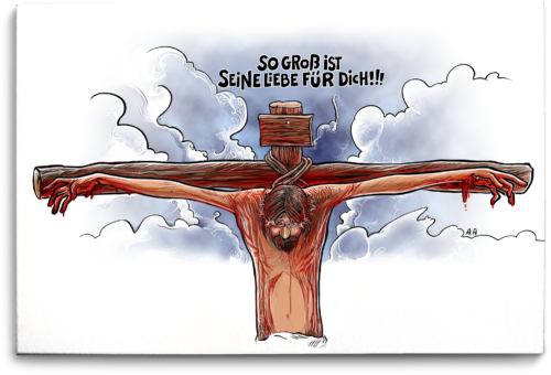 Tableau "So gross ist seine Liebe für dich" 90X60X2