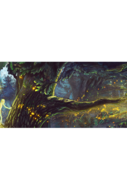 Tableau Rendez-vous dans la forêt 2 nuit (150X30 cm)