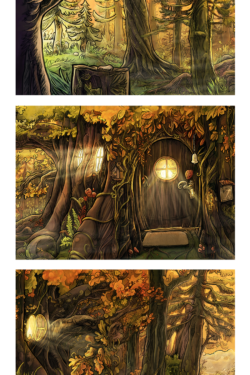 3 Cartes Postales - Rendez-vous dans la forêt 3